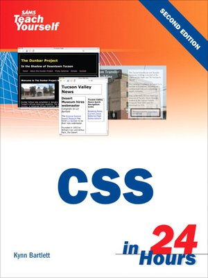 cover image of Sams Teach Yourself CSS in 24 Hours